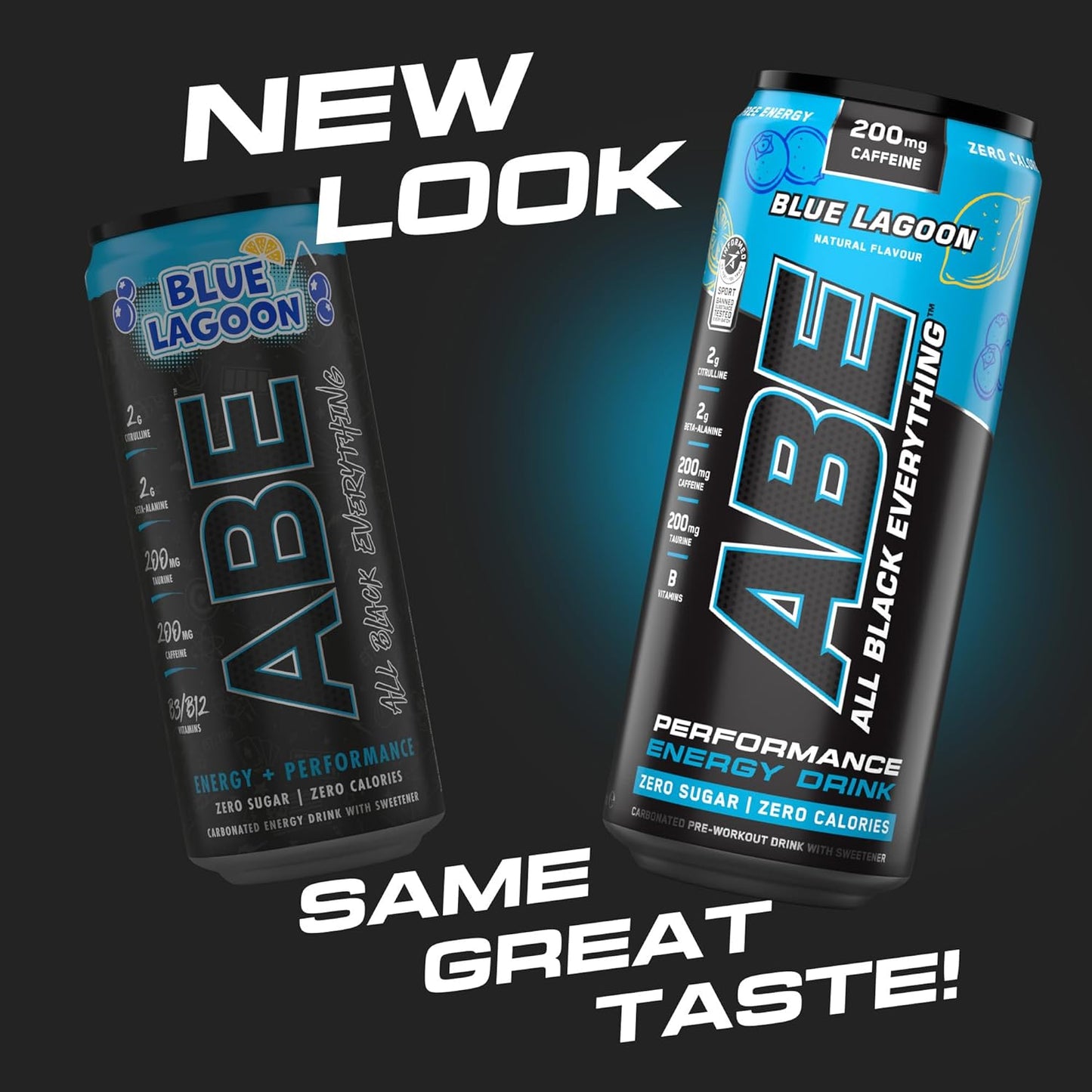 ABE Performance Energy Drink Blue Lagoon 330ml | Pack of 12 - Chompy