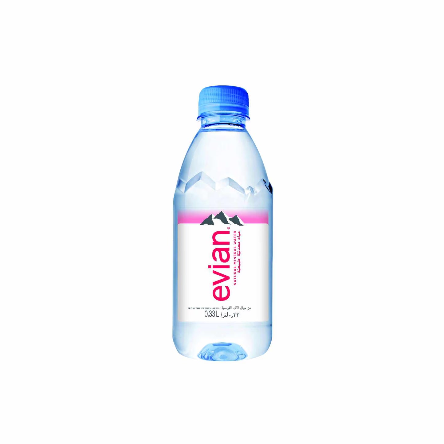Evian Natural Mineral Water 330ml | Pack of 24 | Premium Bottled Water - Chompy