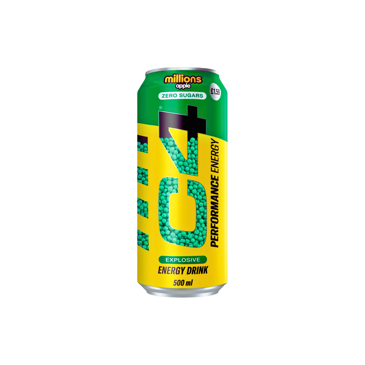 C4 Performance Energy Millions Apple 500ml (Zero Sugar) | Pack of 12 - Chompy