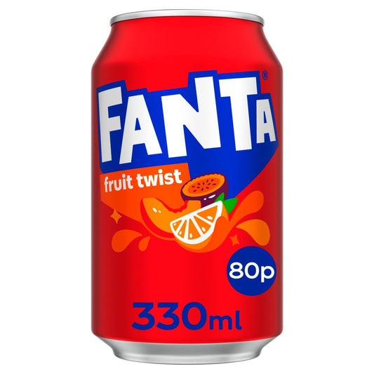 Fanta Fruit Twist 330ml | Pack of 12 | Fruity Sparkling Soft Drink 330 ml - Chompy