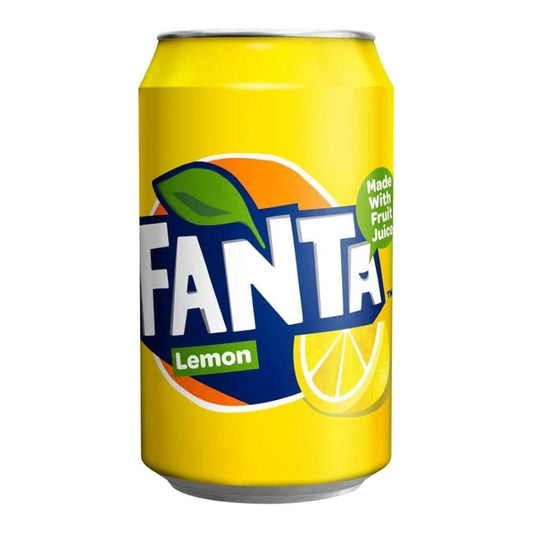Fanta Lemon 330ml | Pack of 12 | Citrus Sparkling Soft Drink 330 ml - Chompy
