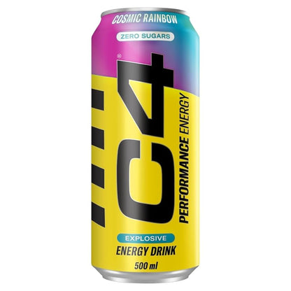 C4 Performance Energy Cosmic Rainbow 500ml | Pack of 12 | Zero Sugar - Chompy