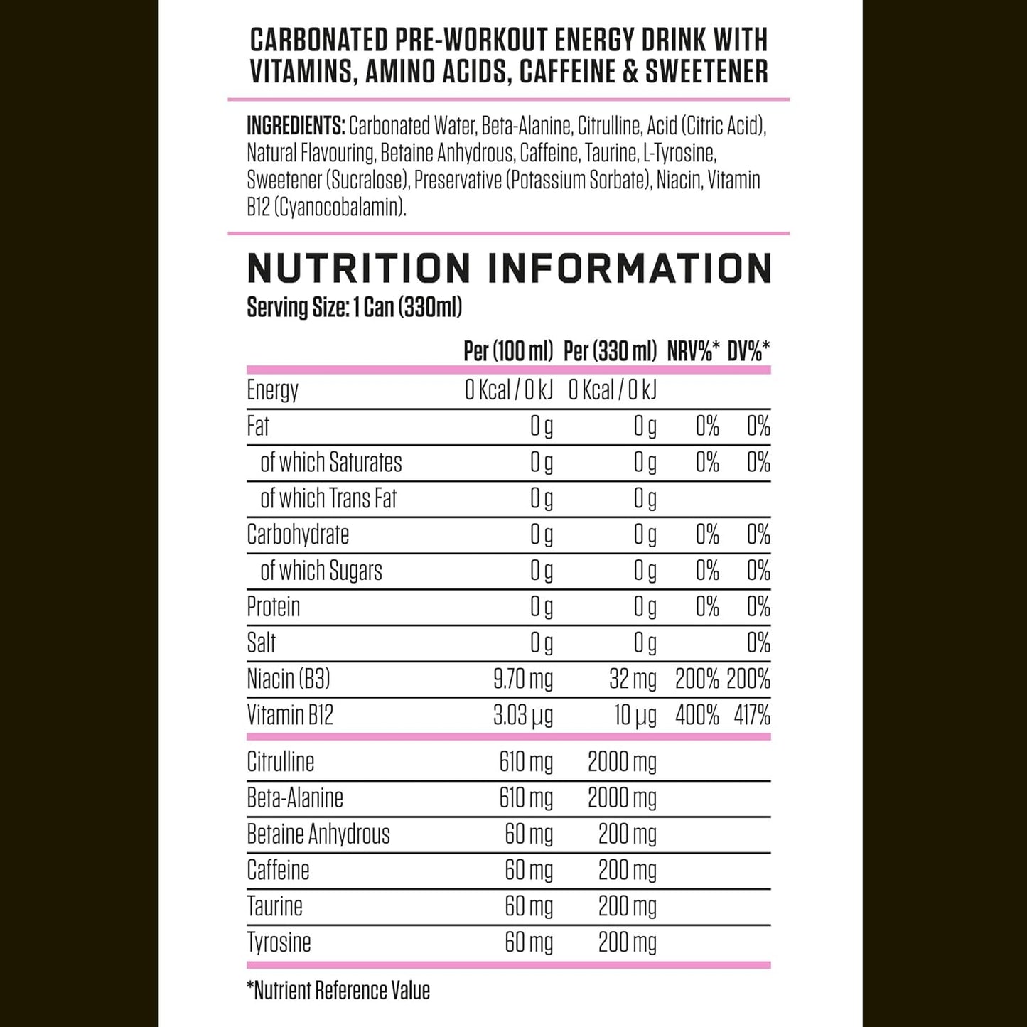 ABE Performance Energy Drink Fruit Candy 330ml | Pack of 12 - Chompy