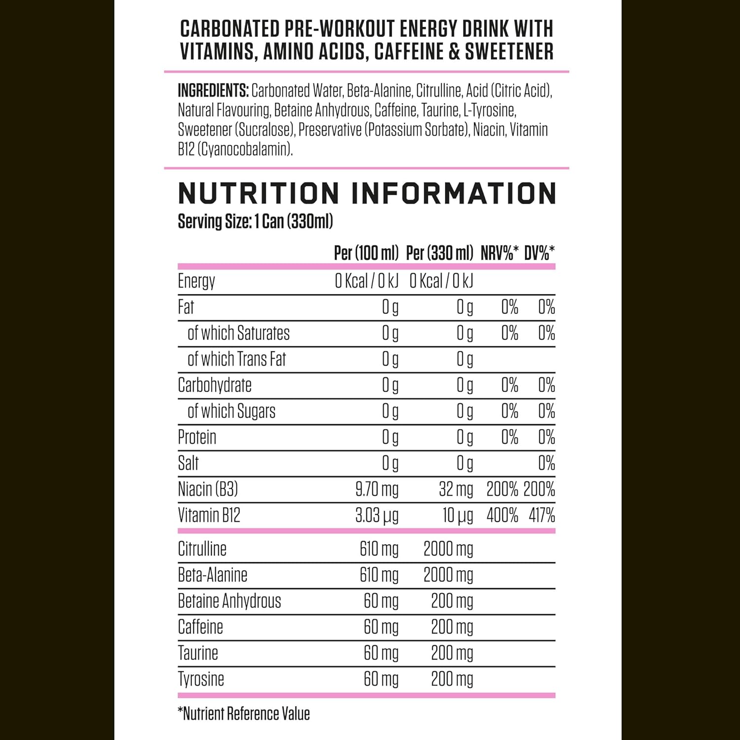 ABE Performance Energy Drink Fruit Candy 330ml | Pack of 12 - Chompy