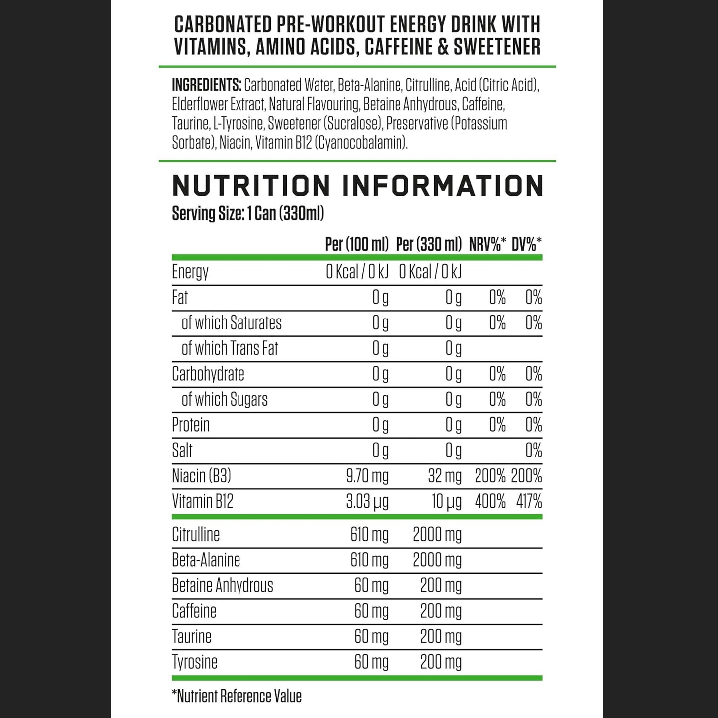 ABE Performance Energy Drink Apple Burst 330ml | Pack of 12 - Chompy