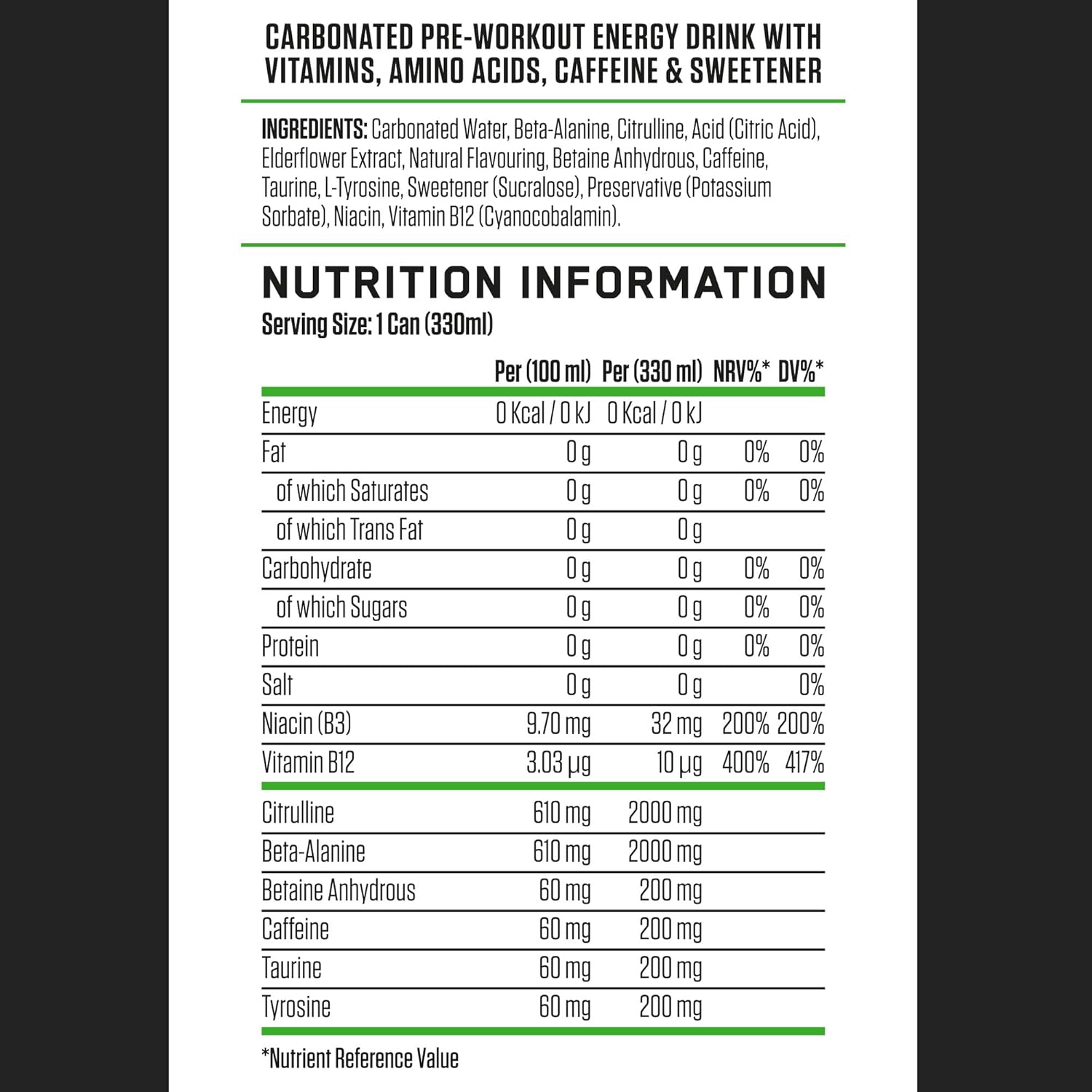 ABE Performance Energy Drink Apple Burst 330ml | Pack of 12 - Chompy