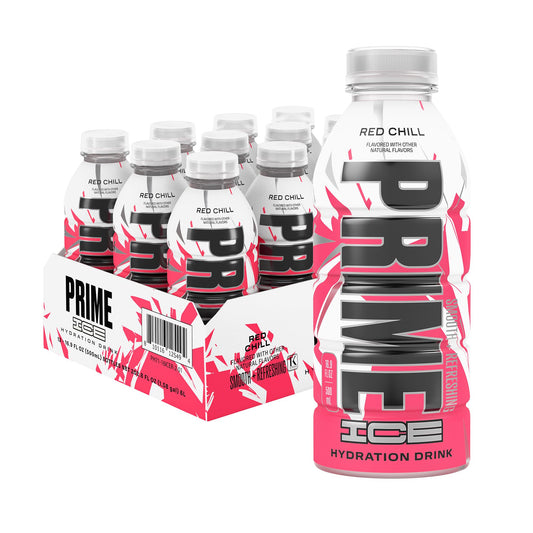 [Pack of 12] Prime Hydration Red Chill Ice Pop – Electrolyte Sports Drink - Chompy