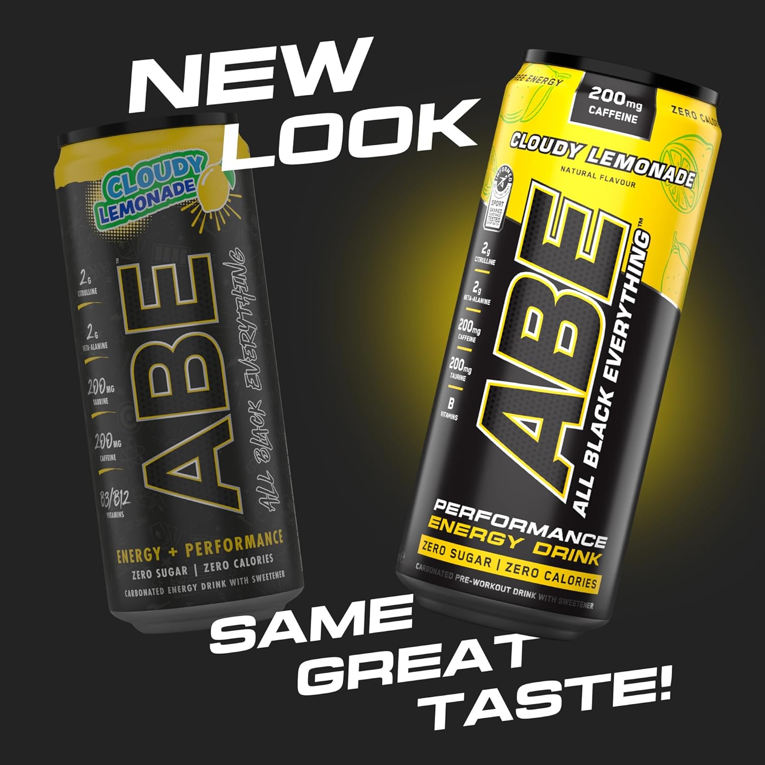 ABE Performance Energy Drink Cloudy Lemon 330ml | Pack of 12 - Chompy