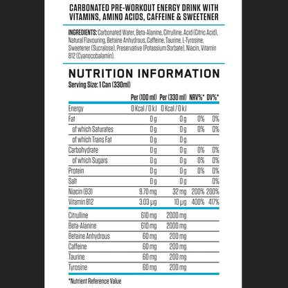 ABE Performance Energy Drink Energy Flavour 330ml | Pack of 12 - Chompy