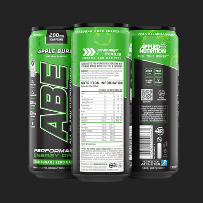 ABE Performance Energy Drink Apple Burst 330ml | Pack of 12 - Chompy