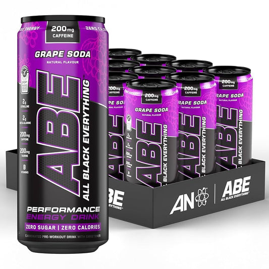 ABE Performance Energy Drink Grape Soda 330ml | Pack of 12 - Chompy