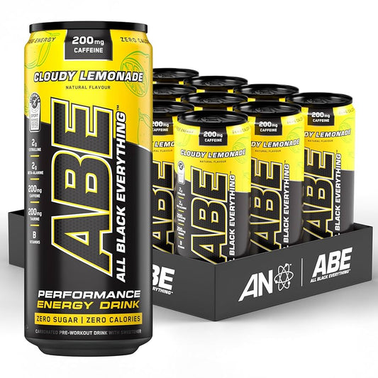 ABE Performance Energy Drink Cloudy Lemon 330ml | Pack of 12 - Chompy