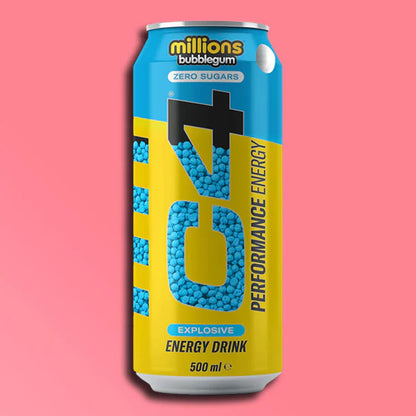 C4 Performance Energy Millions Bubblegum 500ml | Pack of 12 | Zero Sugar - Chompy