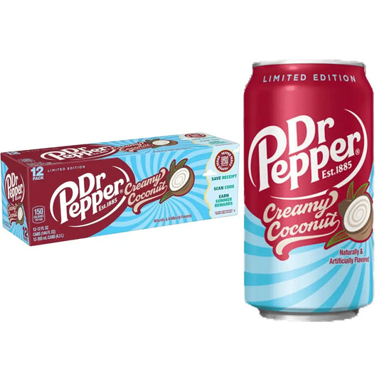 Dr Pepper Creamy Coconut 355ml | Pack of 12 | Limited-Edition - Chompy