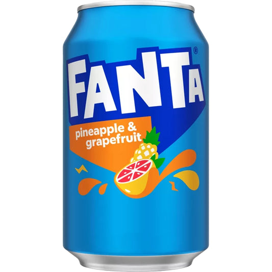 Fanta Pineapple & Grapefruit 330ml | Pack of 12 | Fruity Soft Drink - Chompy