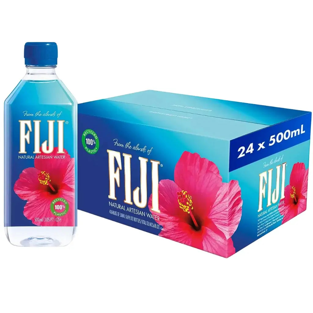 FIJI Natural Artesian Water 500ml | Pack of 24 | Premium Bottled Water - Chompy