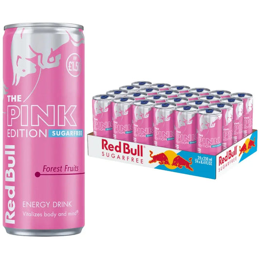 Red Bull Pink Edition Zero Sugar 250ml | Pack of 24 | Energy Drink - Chompy