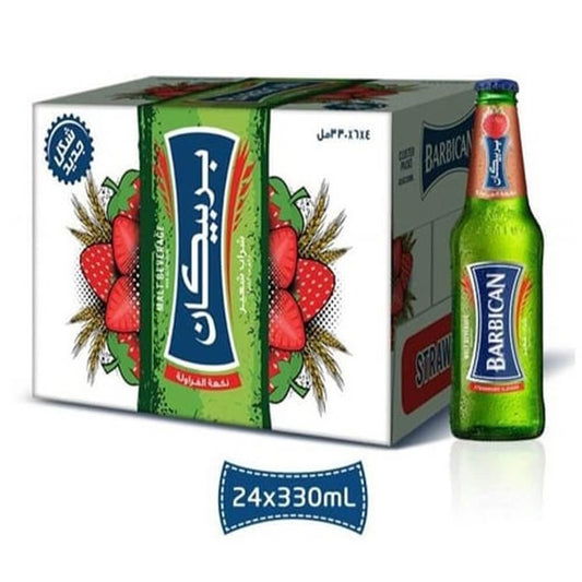 Barbican Strawberry 24x330ml | Non-Alcoholic Malt Drink - Chompy